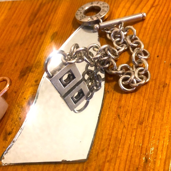 Tiffany & Co Sterling Silver Chain Bracelet. Very Clean, Very Real, for name “C” - Picture 6 of 9